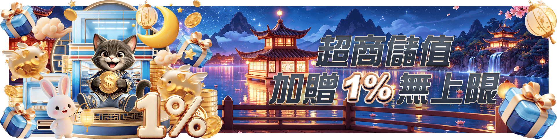 超商儲值加贈 1%|RZU娛樂城官方活動圖